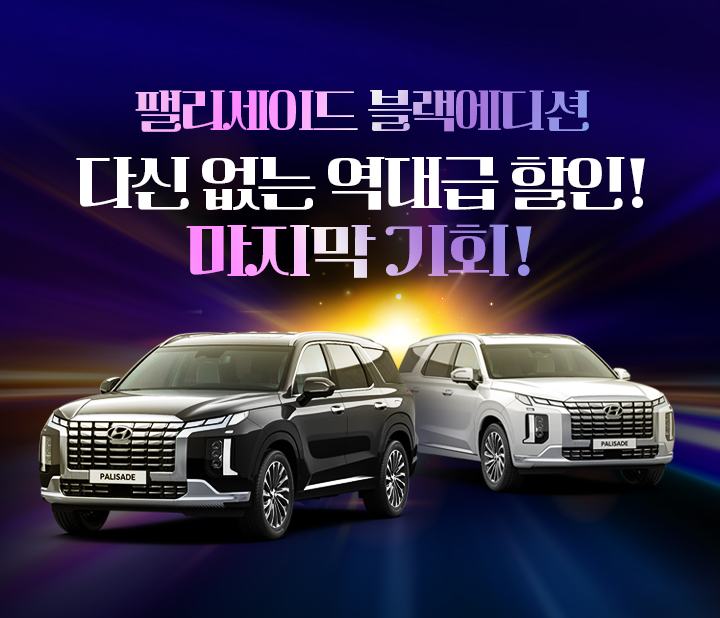 팰리세이드 블랙에디션 할인 프로모션